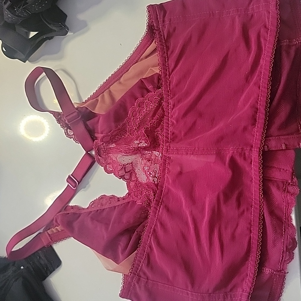 Superboost Longline Bralette in Deep Raspberry Plum Underwire - Picture 3 of 8